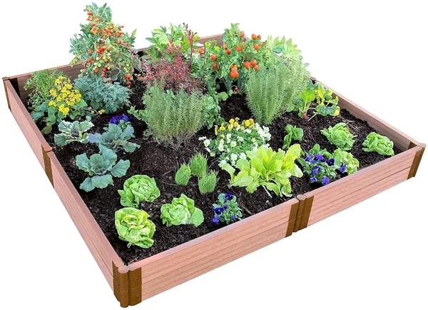 Frame It All Classic Sienna Raised Garden Beds - 2 inch Profile - 4& x 8& x 11”