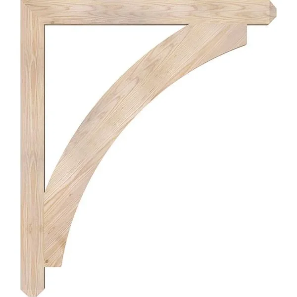 Ekena Millwork BKT04X38X44THR04SDF 3 1/2x22W x 38x22D x 44x22H Thorton Craftsman Smooth BRACKET, Douglas Fir