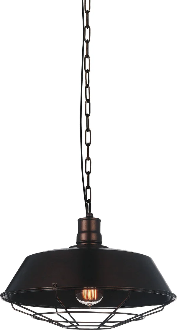 CWI Lighting 9611P14-1-126 Morgan 1 Light Down Mini Pendant with Chocolate Finish