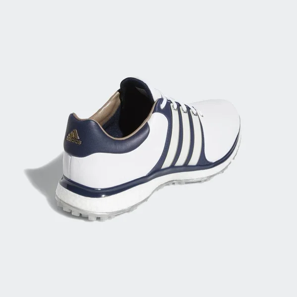 Adidas Men's Tour360 XT Spikeless Golf Shoes Size 9, White/Collegiate Navy/Gold Metallic