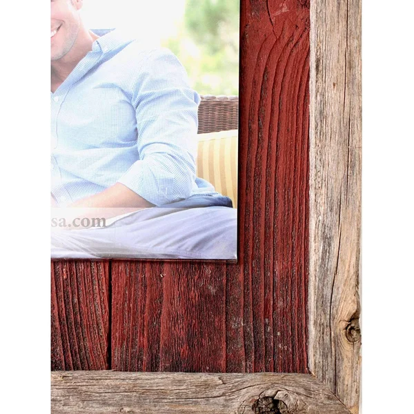 Rustic Farmhouse Plank Picture Frame - Rustic Red 8x10