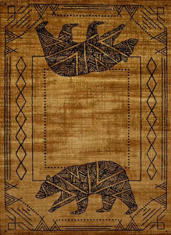 94x22 x 126x22 Gold Polypropylene Oversize Rug