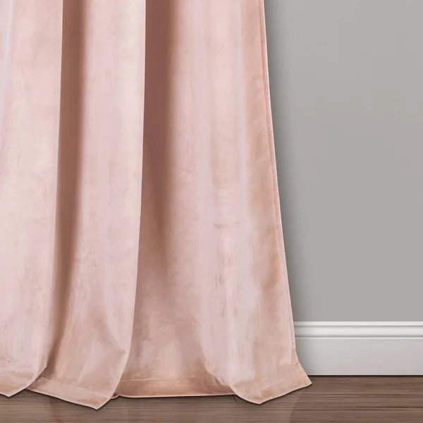 Porch & Den Lapeyrous Velvet Solid Room Darkening Window Curtain Panel Set - 38&&W x 95x22L - Navy