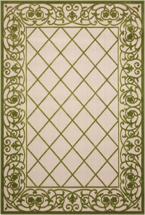 Nourison 9&6x22 x 13& Aloha Green Indoor/Outdoor Rectangle Area Rug