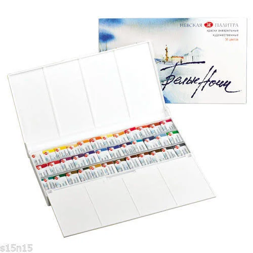 St Petersburg White Nights Watercolour : 36 Pan Set