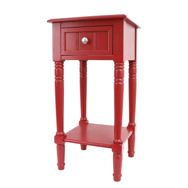 Decor Therapy Square Accent Table, Red, 14 x 14 x 28 in
