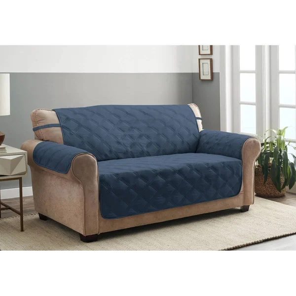Innovative Textile Solutions 1-Piece Hampton Diamond Secure Fit Sofa Furniture COVER - Celadon