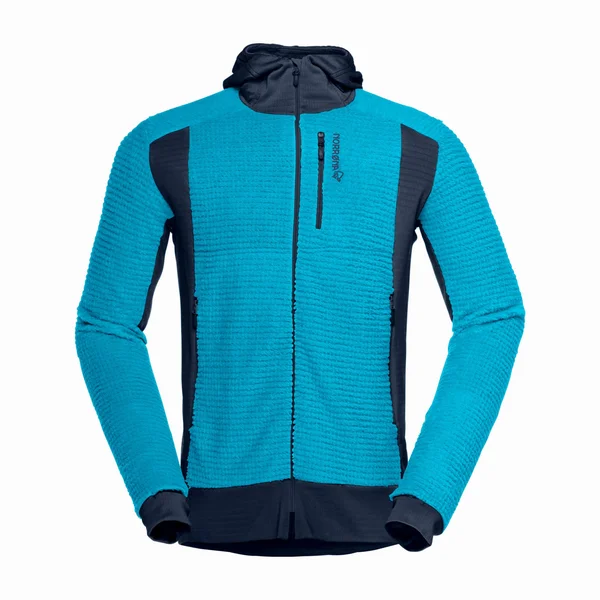 Norrona Falketind Alpha120 Zip Hood - Men's Hawaiian surf/Indigo Night Medium 1815-20-6609-M