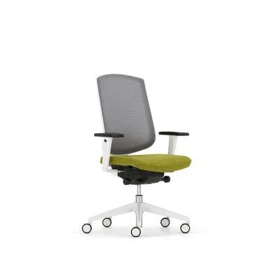 Dalton Ergonomic Task Chair Upper Square Frame Finish: Light Gray, Back Color: Fog, Upholstery: Momentum Origin Eureka