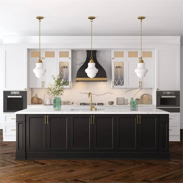 Annie Brass and White Milk Glass Pendant - Hudson & Canal PD0502