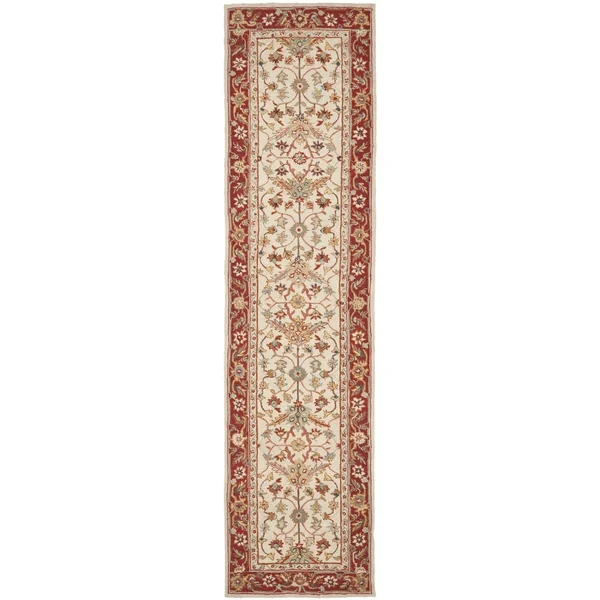 Safavieh Chelsea HK751C 2&6x22 x 10&0x22 Runner Ivory - Red Area Rug