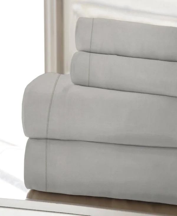 Perthshire Platinum Concepts 1200 Thread Count Solid Sateen Sheet Set - Gray King