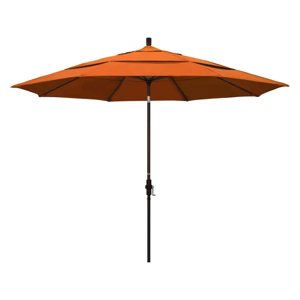 California Umbrella 11 ft. Aluminum Double Vent Tilt Market Umbrella Yellow