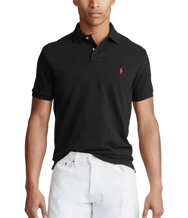 Polo Ralph Lauren Men's Custom Slim Fit Mesh Polo - Polo Black