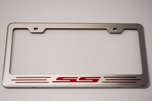 American Car Craft 102097-SYLW Rear Tag Frame SS Carbon Fiber Solid Yellow