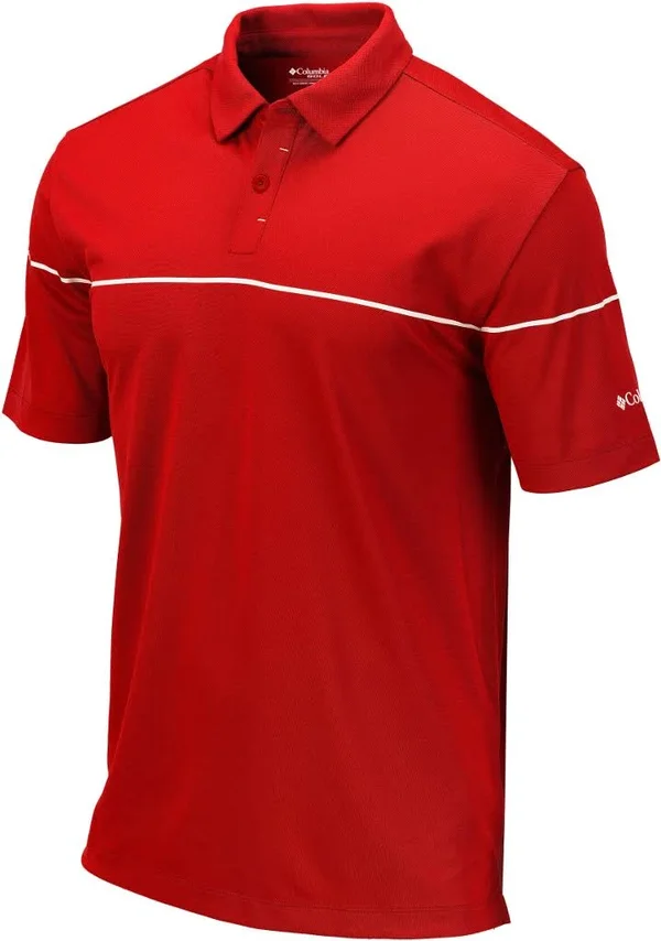 Columbia Omni-Wick Breaker Polo Shirt - Intense Red - Size: XL
