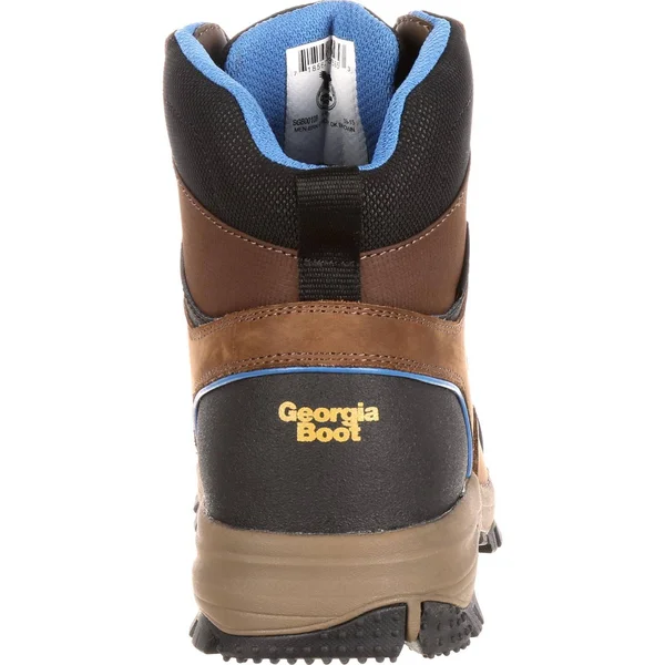 Men's Brown Georgia Boot Blue Collar Composite Toe Waterproof Work Hiker Size 11(Wide)