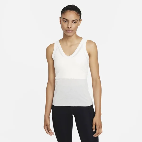 Nike Yoga Luxe Women's Tank Top in White - Size: 2XL, DD5545-901