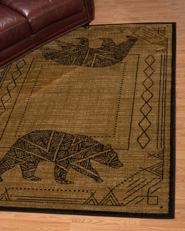 94x22 x 126x22 Gold Polypropylene Oversize Rug