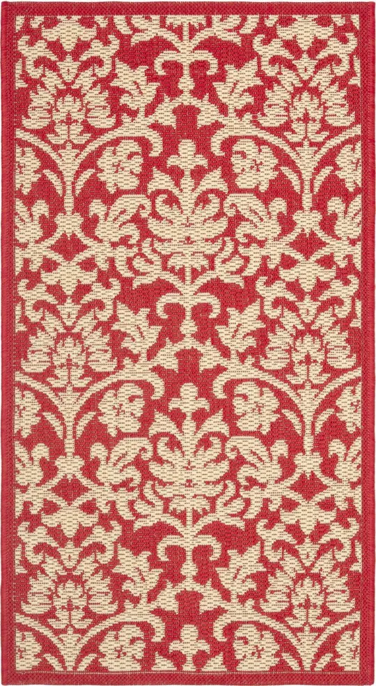 Safavieh Courtyard Area Rug CY3416 Red, Natural, 5& 3x22 x 5& 3x22 Round