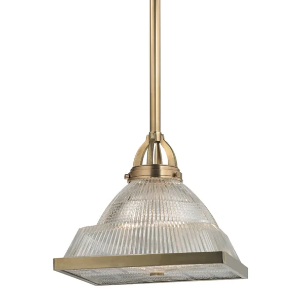 Hudson Valley 4414-AGB Harriman 1 Light Pendant - Aged Brass