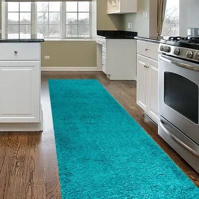 Caressa Turquoise Shag Area Rug Zipcode Design Rug Size: Runner 2& x 7&3x22
