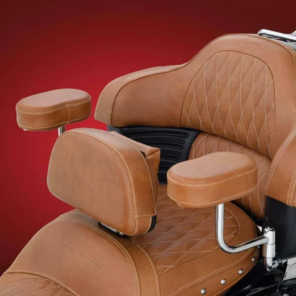 Show Chrome 30-203 Deluxe Passenger Armrests - Tan