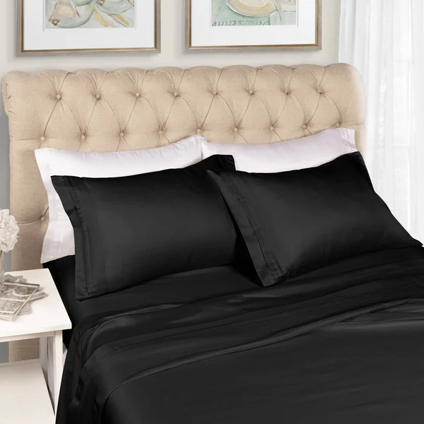 Egyptian Cotton 1500 Thread Count Solid Sheet Set - Gold, Full