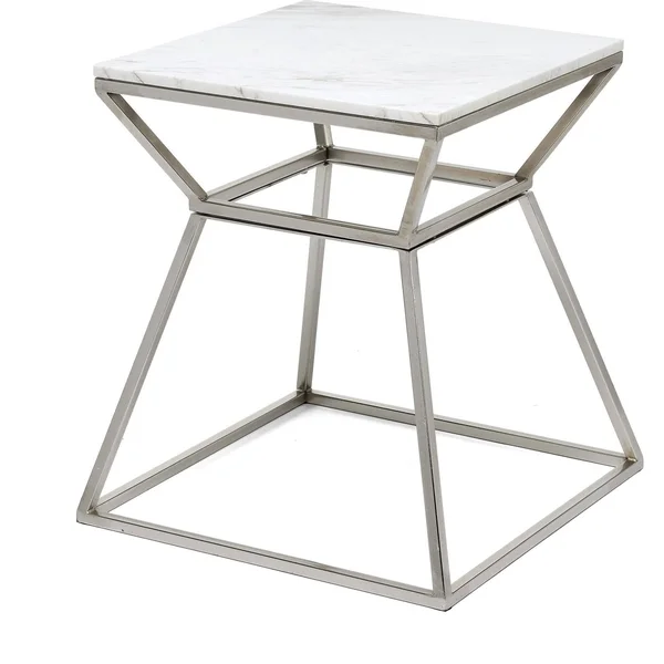 Silver Orchid Boardman Marble Side Table - Tall