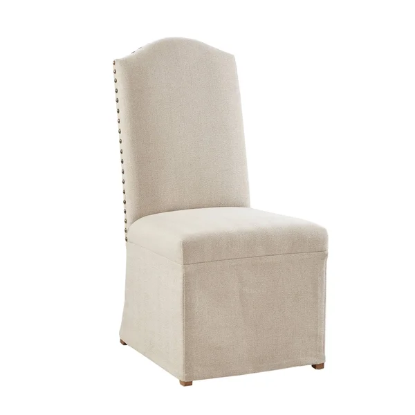 Madison Park Foster High Back Dining Chairs with Skirts - Set of 2 - Beige