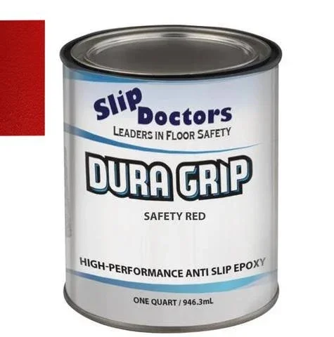 Red Anti-Slip Paint for Concrete, Wood, Metal or STONE. Barefoot-Friendly Textured Non-Slip Epoxy Coating for Floors, Decks, Boa
