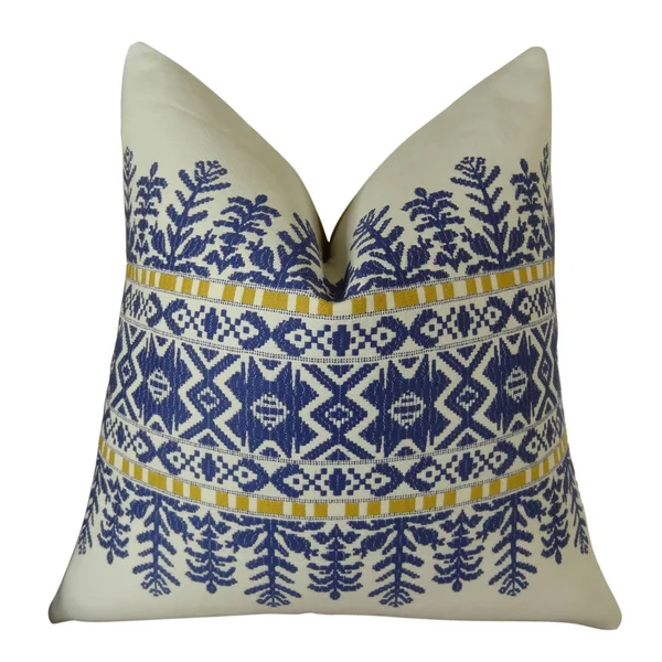 Plutus Aztec City Handmade Throw Pillow 20x22 x 36x22 King