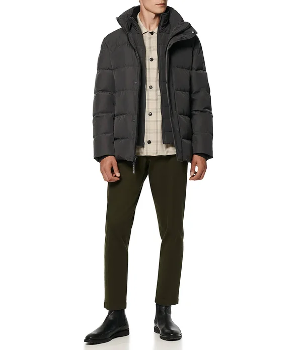 Marc New York Stratus Long-Sleeve Hooded Down-Filled Jacket - L