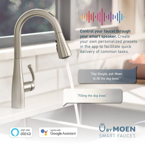 Moen Arbor Voice Activated One-Handle Pulldown Kitchen Faucet - Oil-Rubbed Bronze - 7594EVORB
