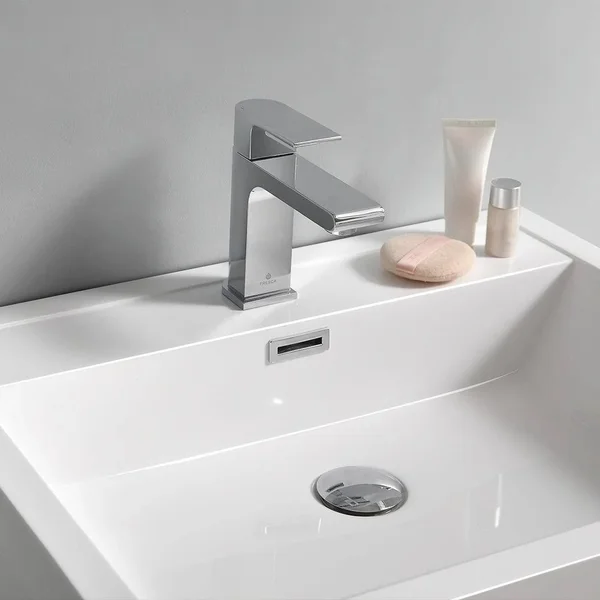 Fresca Tuscany Free Standing Single Sink Bathroom Vanity with Integrated Sink - Glossy White FCB9124WH-I