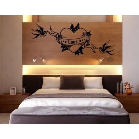 Love Is Hope Wall Decal - Heart Wall Decal - Sticker, Mural Vinyl Art Home Decor, Quotes and Sayings - 4342 - Lilac, 47in x 19in