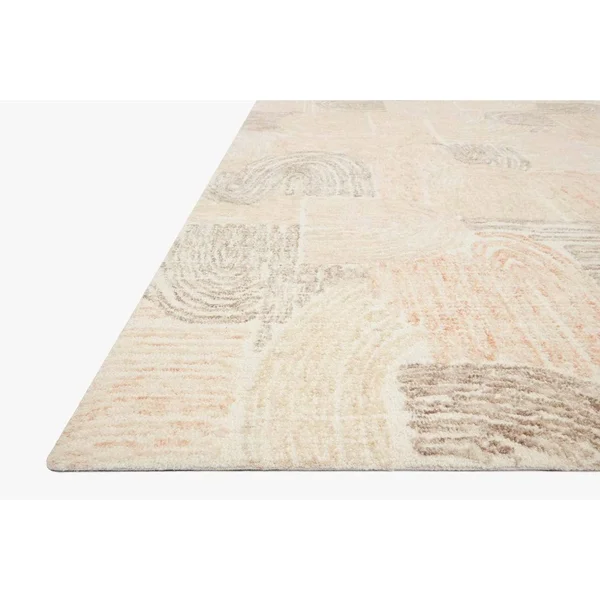 Alexander Home Aubrey Mid-centruy Modern Abstract Area Rug - 2&-3x22 x 3&-9x22 - Peach, Pebble