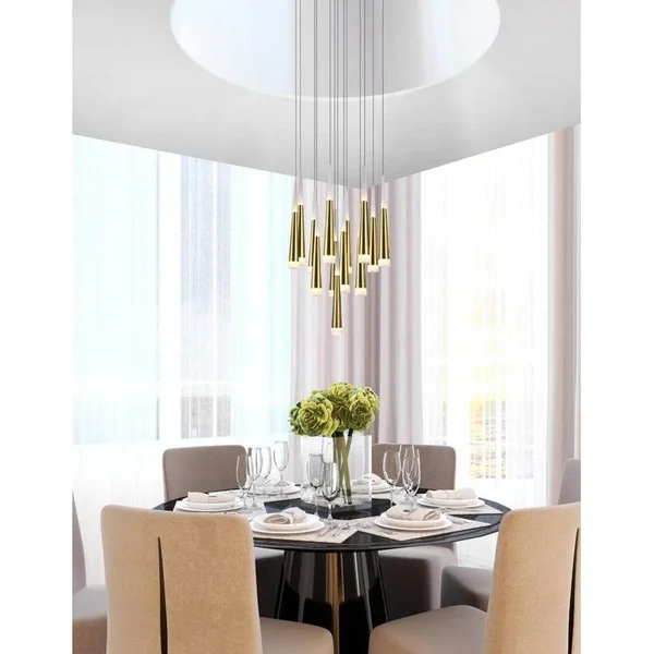 CWI Lighting 5628P34ST-2O Milan LED Chandelier with Chrome Finish