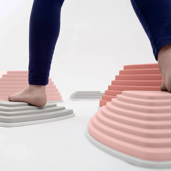 Jumpoff Jo Rocksteady Balance Stepping Stones for Kids, Promotes Balance & Coordination, Set of 6 Balance Blocks, Tall Set