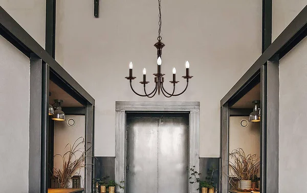 Trans Globe Lighting 9015 Rob 5 Light Chandelier in Rubbed Oil Bronze