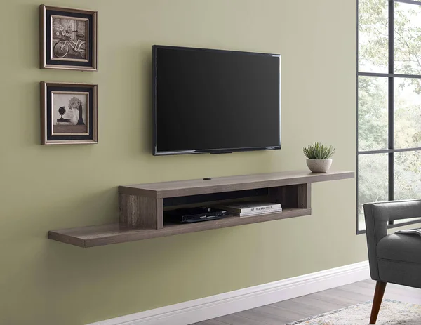 Martin Furniture 72 in. Asymmetrical Wall Mounted TV Shelf