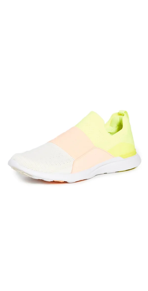 Women's APL Techloom Bliss Knit Running Shoe, Size 8 B - Yellow