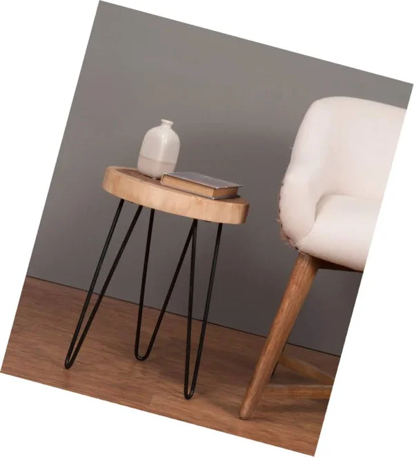 East at Main &s Laredo Teakwood Round Accent Table - Brown