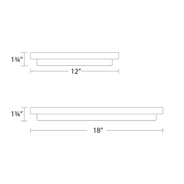 WAC Lighting FM-180112-30-BN Metro Energy Star Square LED Flush Mount - 12 Inches, Brushed Nickel