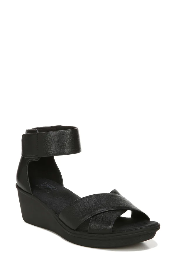 Naturalizer Riviera Wedge Sandal - Black - 5.5 M