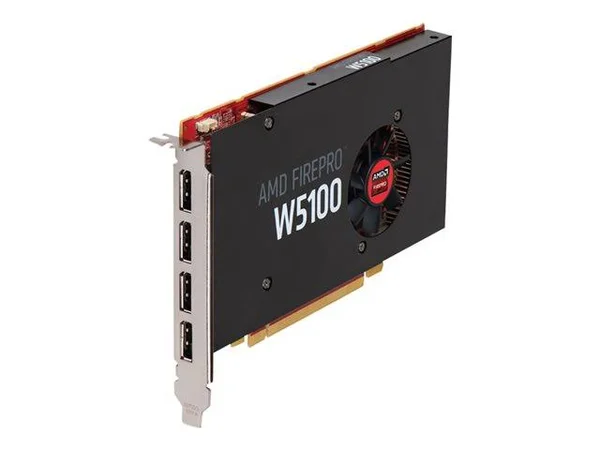 AMD FirePro W5100 - Graphics card - FirePro W5100 - 4 GB GDDR5 - PCIe 3.0 x16 - 4 x DisplayPort