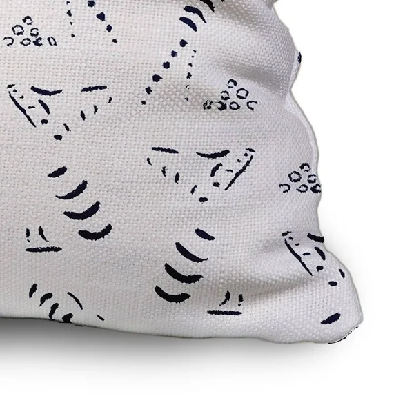 Muted Bongo Cotton Pillow - 20x22 x 20x22 - White/Orange