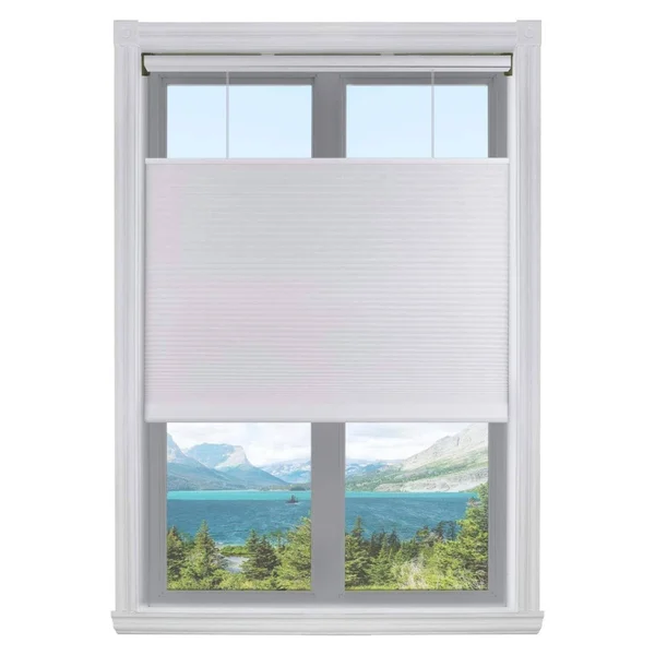White Top-down/ Bottom-Up 3/8x22 Single Cordless Cellular Light Filtering Shade
