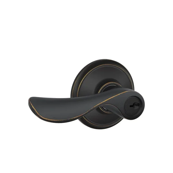 Schlage F51 CHP 716 16-211 10-063 Champagne Keyed Door Lever Finish: Aged Bronze