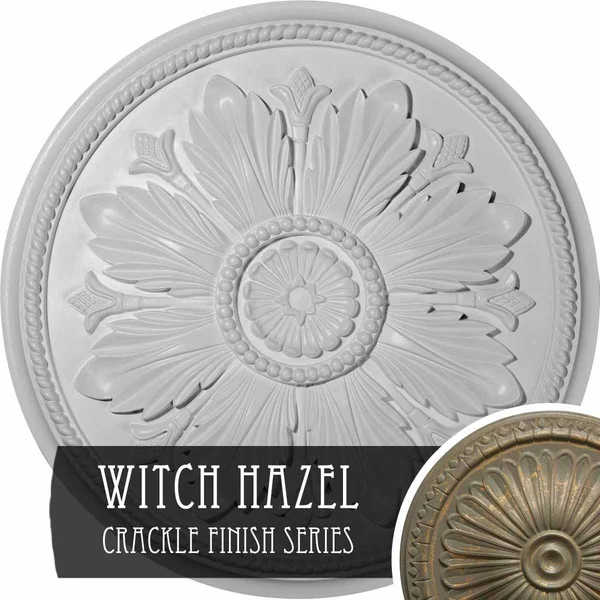 23 5/8x22OD x 1 1/2x22P Kaya Ceiling Medallion (Fits Canopies Up to 5 1/4x22) - Hand-Painted Witch Hazel Crackle